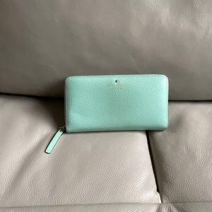Kate Spade Zip Continental Wallet Tiffany Blue